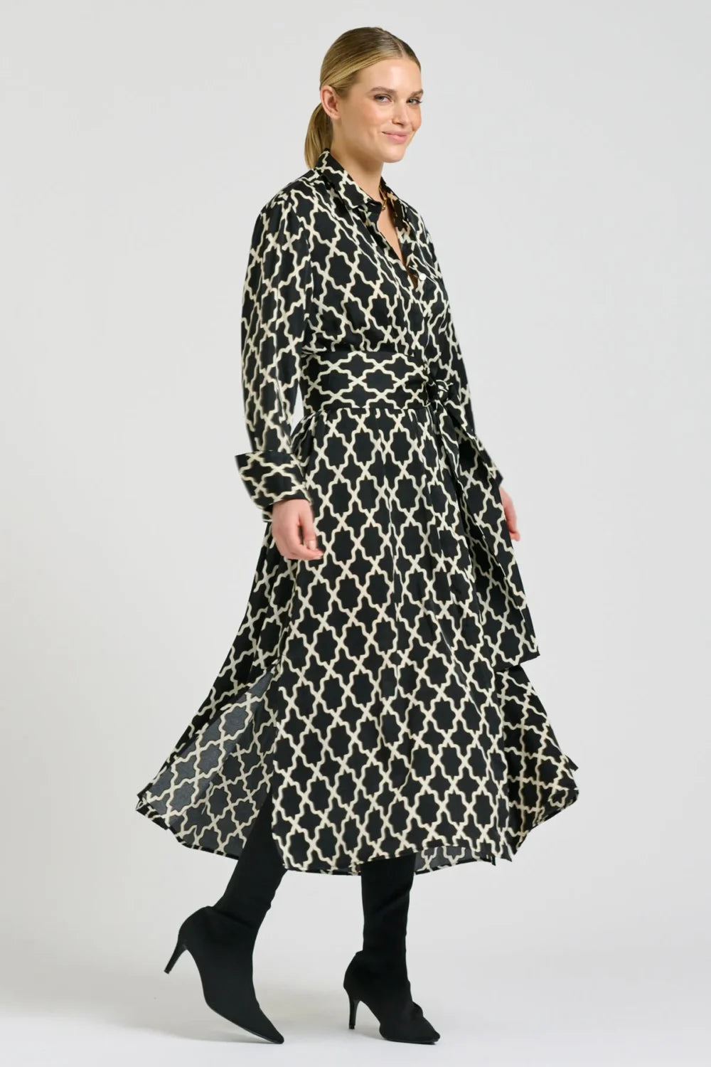 Amelie Longline Shirt Dress | Moroccan Print