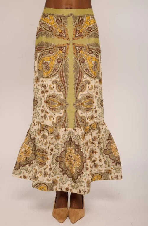 Ava Skirt | Kaleidoscope Scarf Print