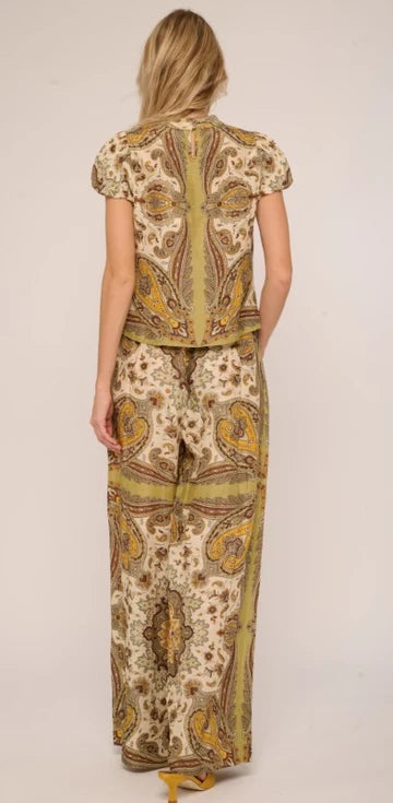 Ava Top | Kaleidoscope Scarf Print