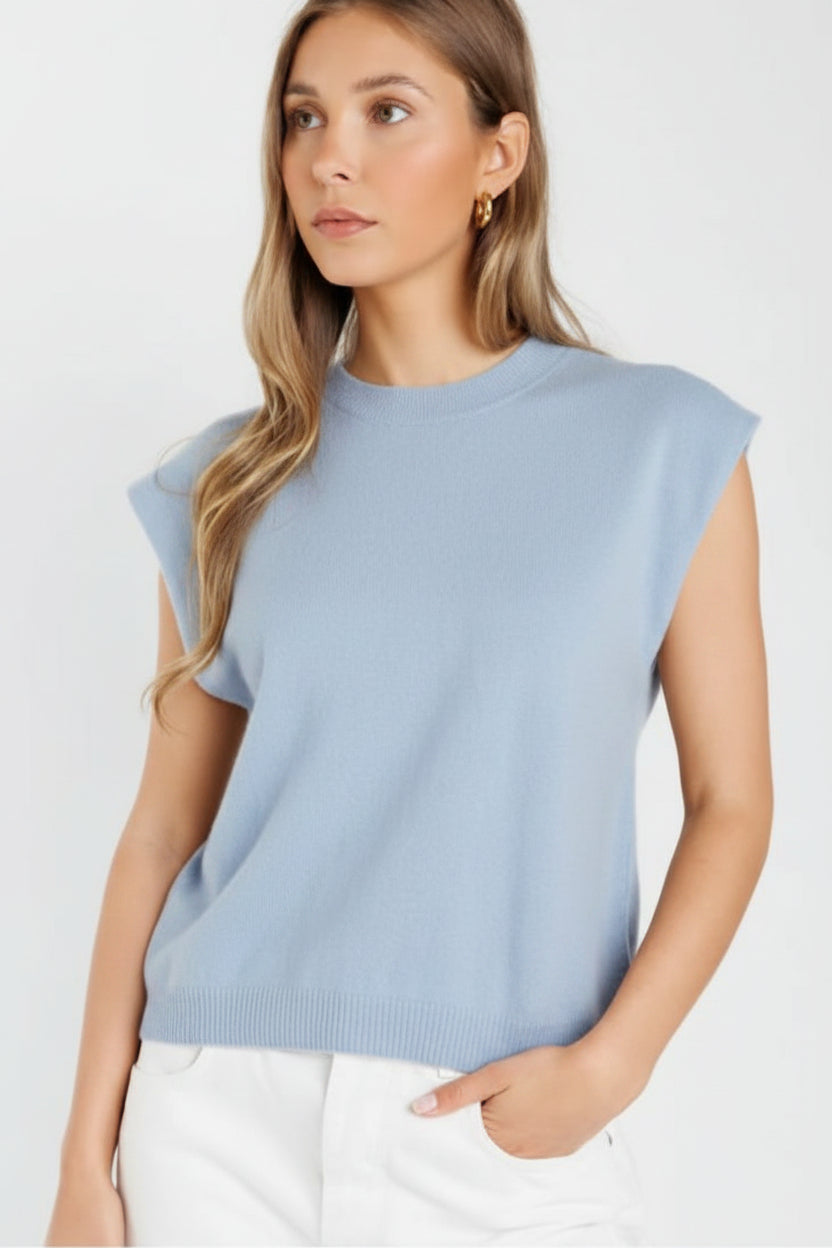 LUCCA CREW NECK TANK | Jute