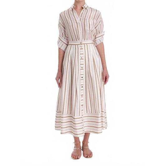 Spencer Striped Midi Skirt