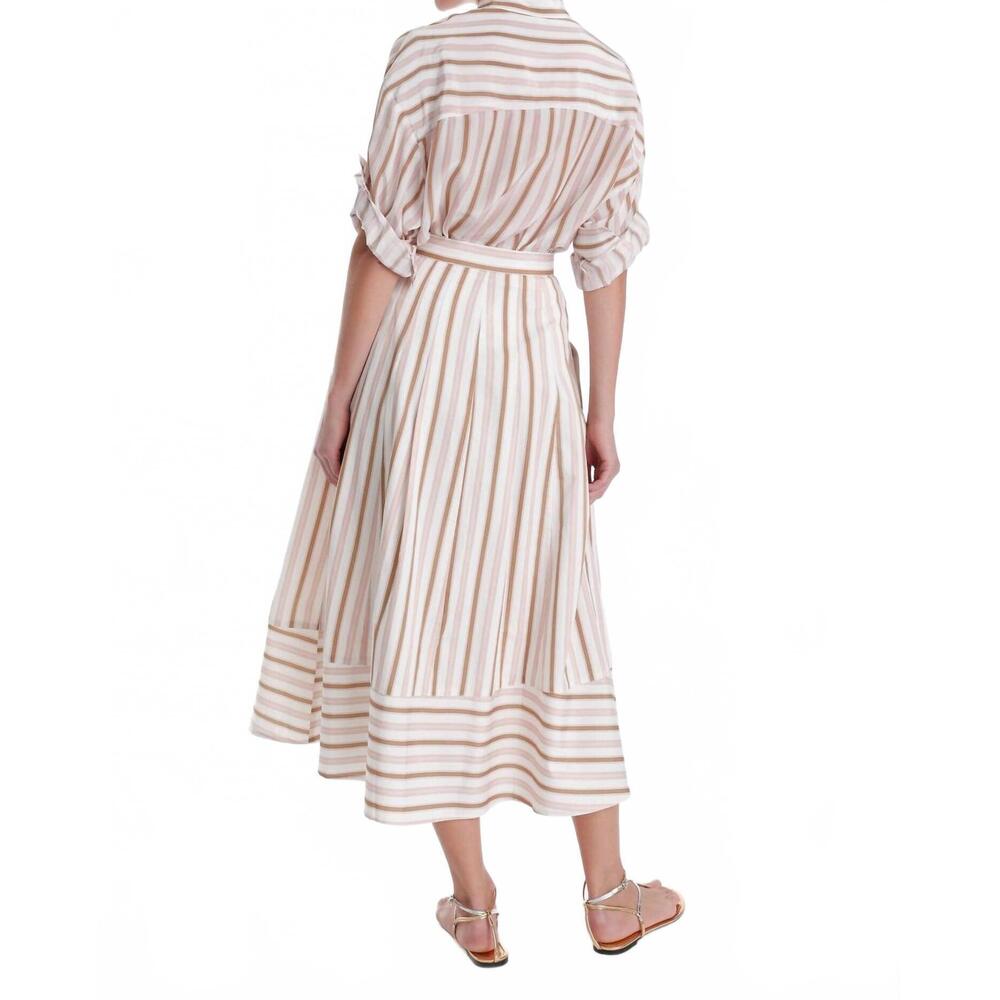 Spencer Striped Midi Skirt