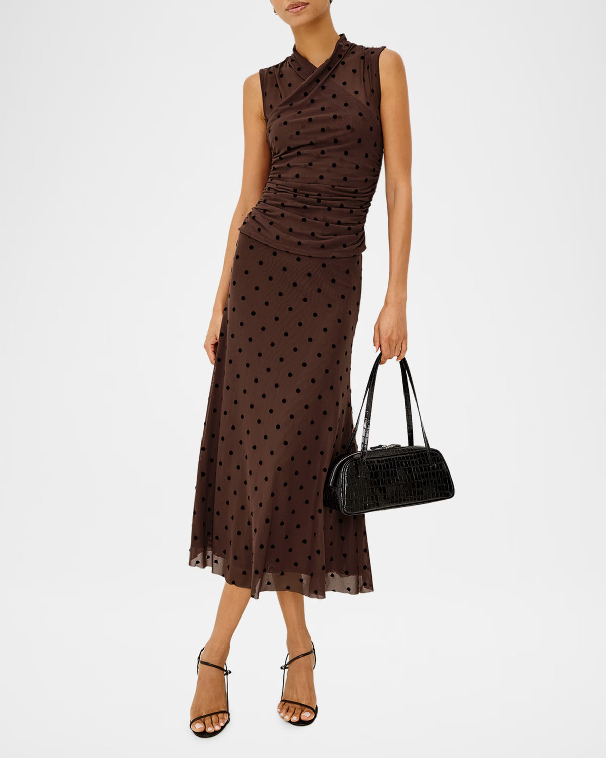 Jordan Skirt | Chocolate Polka Dot