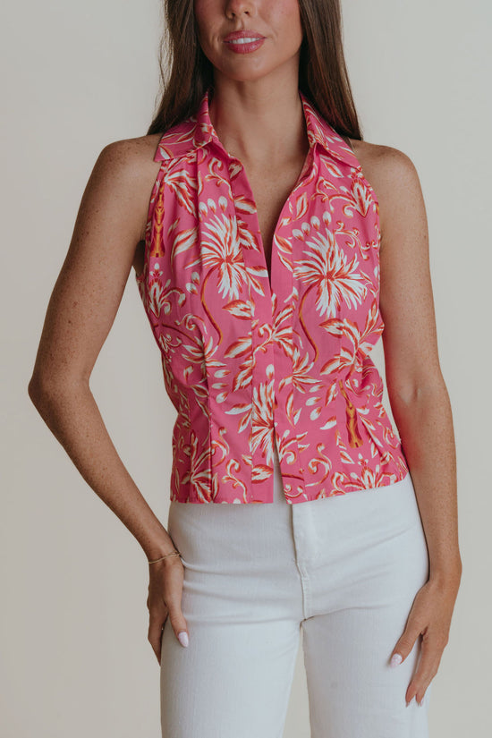 Meg Top | Pink Palm