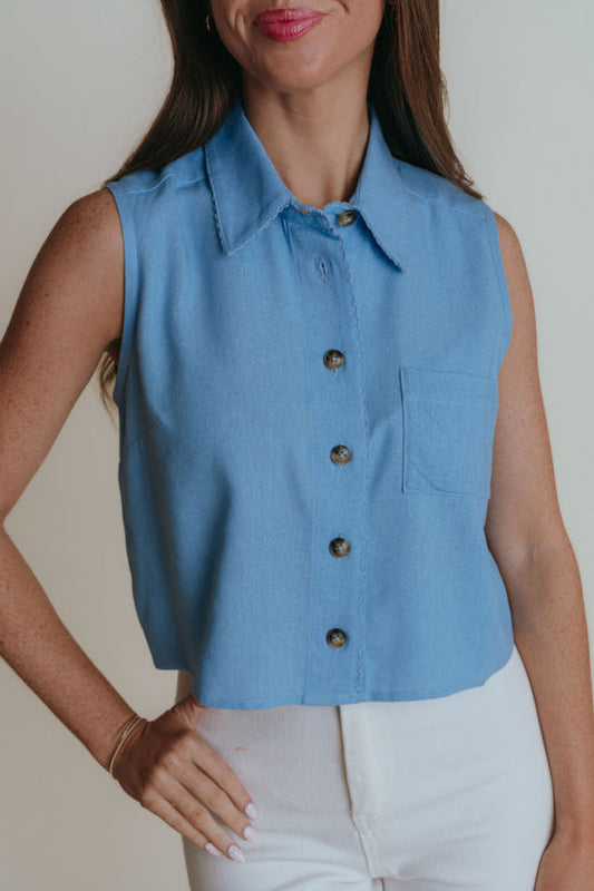 Paige Top - Blue