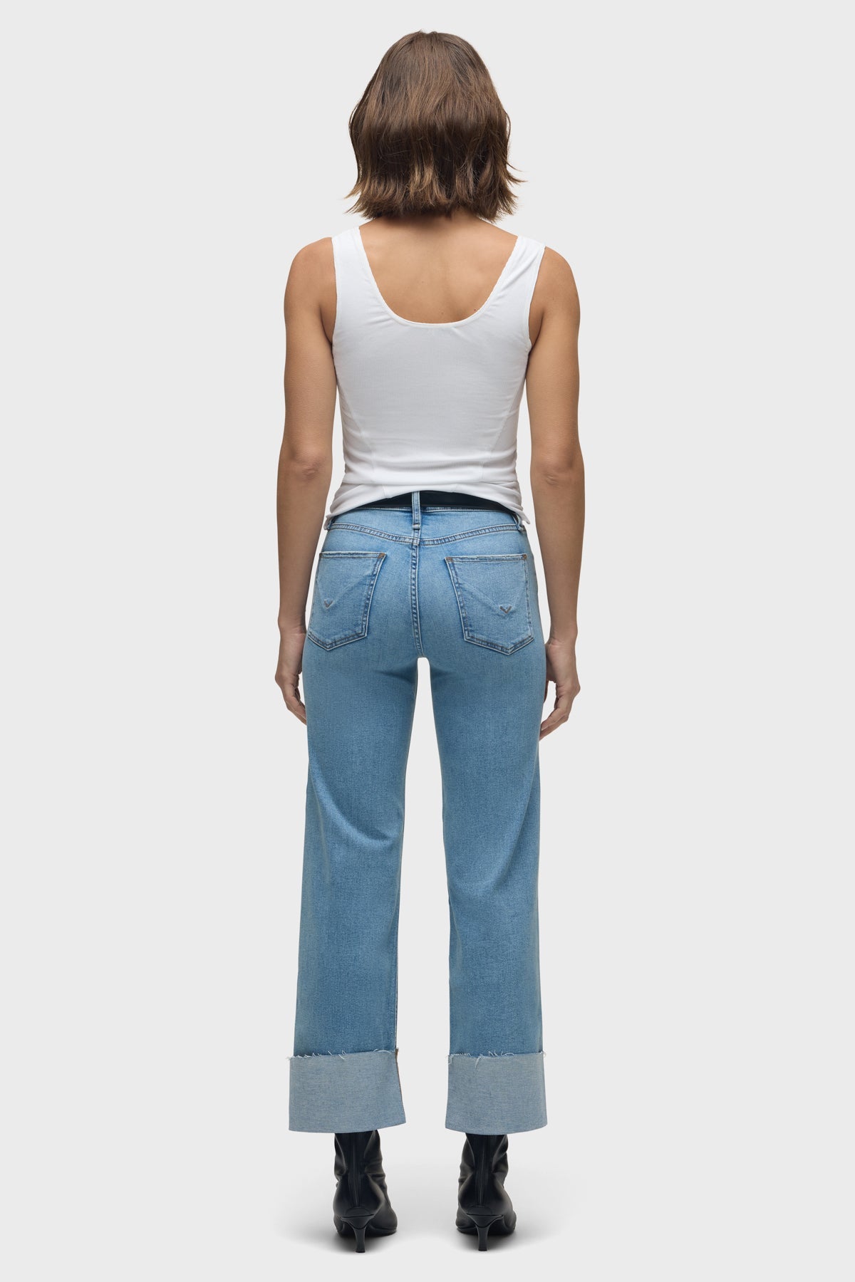 Rosie High Rise Wide Leg Ankle Cuff